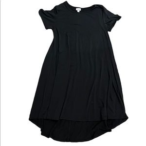 LULAROE SOLID BLACK FLOWY DRESS